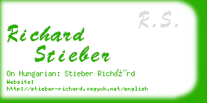richard stieber business card